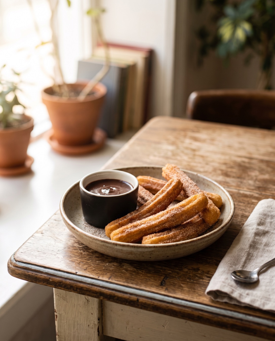 Churros con chocolate